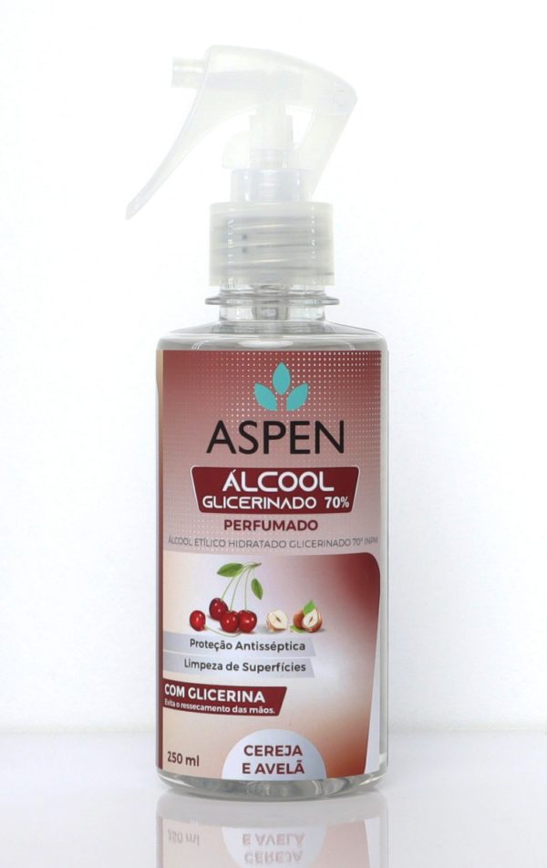 Álcool Glicerinado 70% - Cereja e Avelã - Spray 250 ml-0