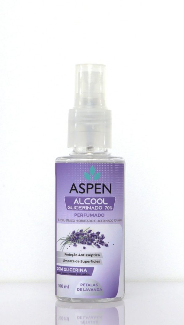 Álcool Glicerinado 70% - Pétalas de Lavanda - Spray 100 ml-0